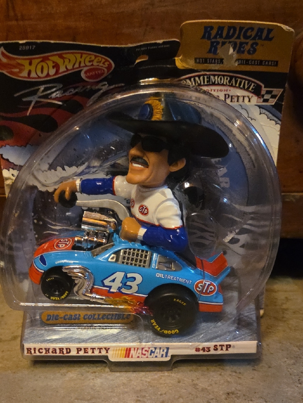 Nascar Richard Petty #43 Light Blue & Red STP Die-Cast Figure Car